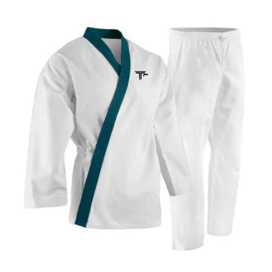 Tang Soo Do Suit White with Blue Ribbon