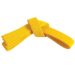 Double Wrap Striped Yellow Belt