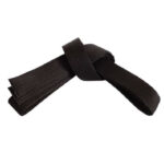 Double Wrap Striped Black Belt