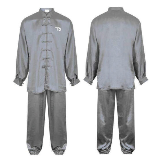 Kung Fu Mulberry Silk Suit Grey